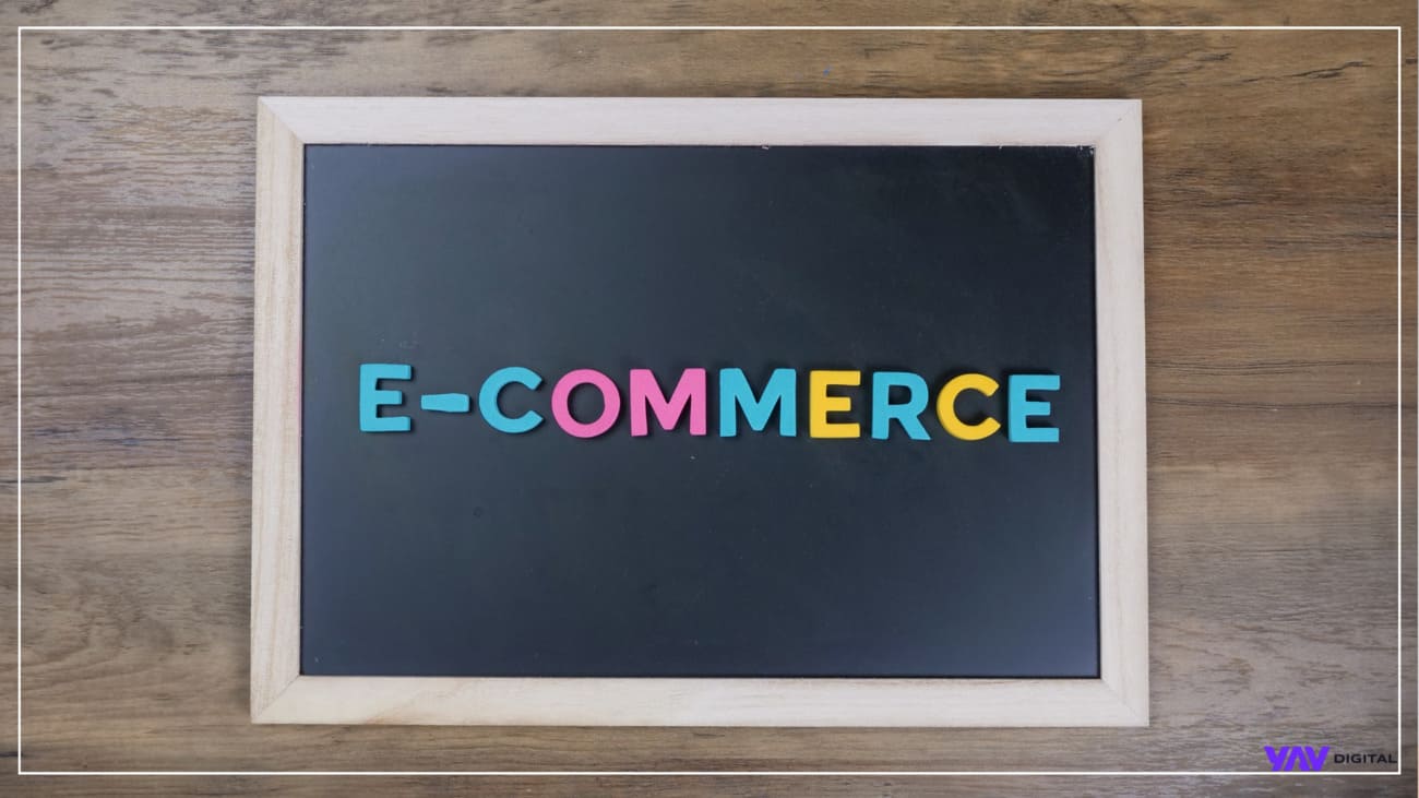 E-commerce escrito em um quadro negro